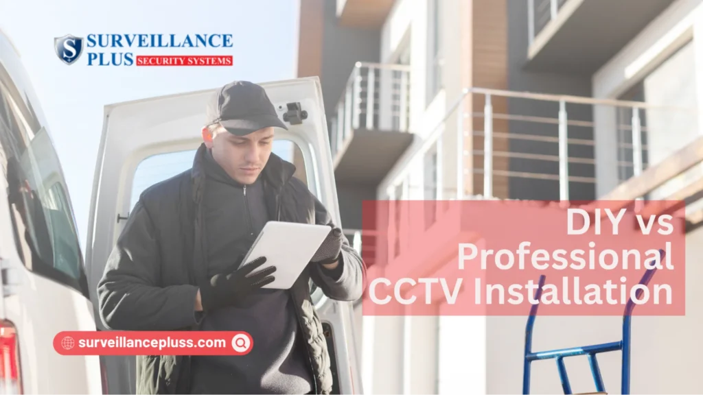 Homeowner setting up a DIY CCTV camera installation at a house in Pickering Ontario

