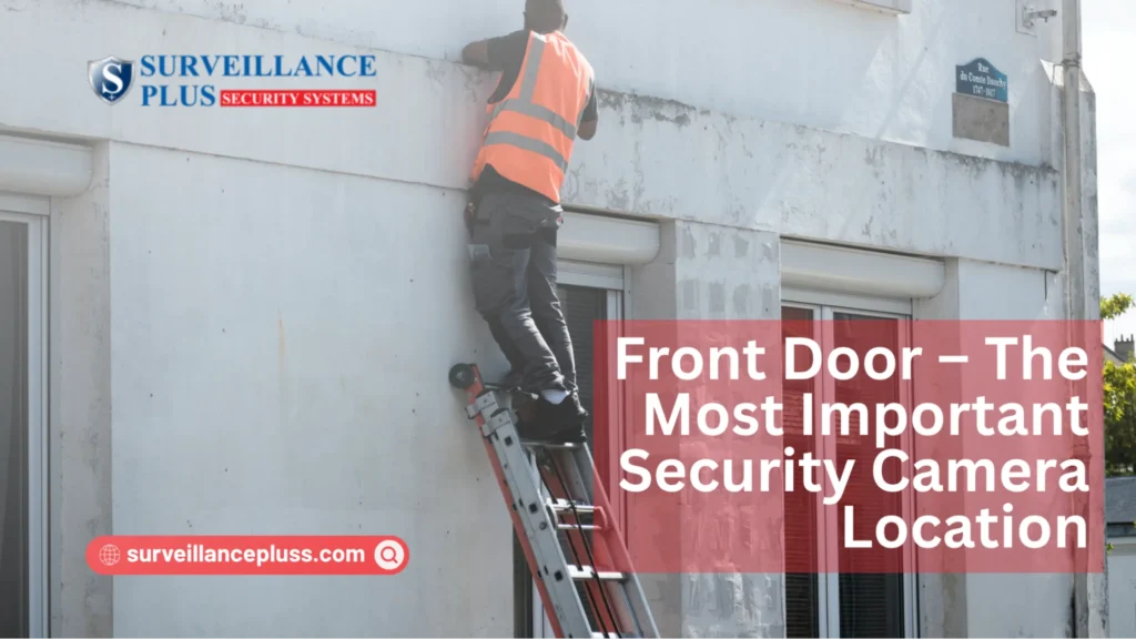 Front door security camera installation at a home in Mississauga for monitoring visitors and deliveries