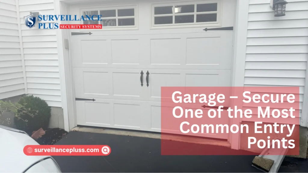 Garage security camera installation at a home to monitor one of the most common entry points