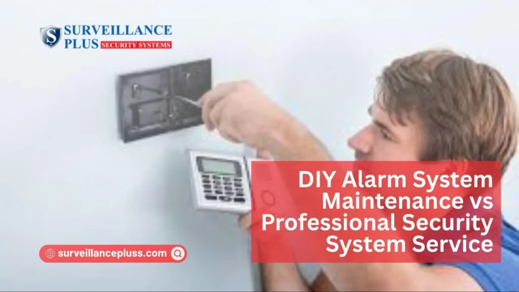 Technician performing a security system testing checklist while servicing a home alarm system