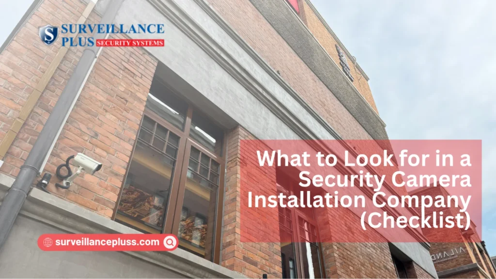 Checklist showing what to look for in a security camera installation company before hiring