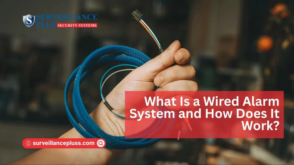 Wireless alarm system for home showing security sensors and control panel installed in a house

