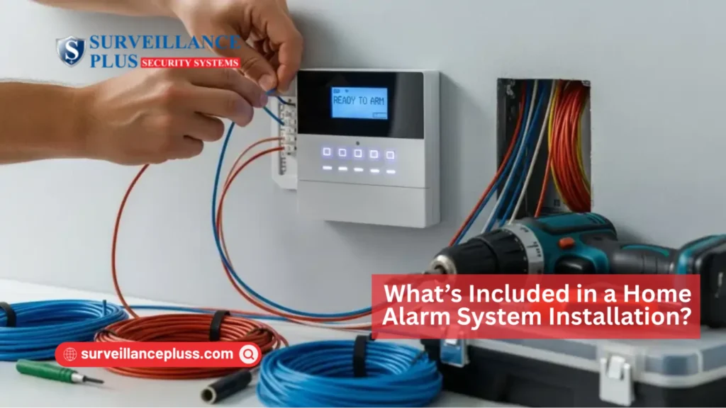 Components included in a monitored alarm system installation and cost in GTA