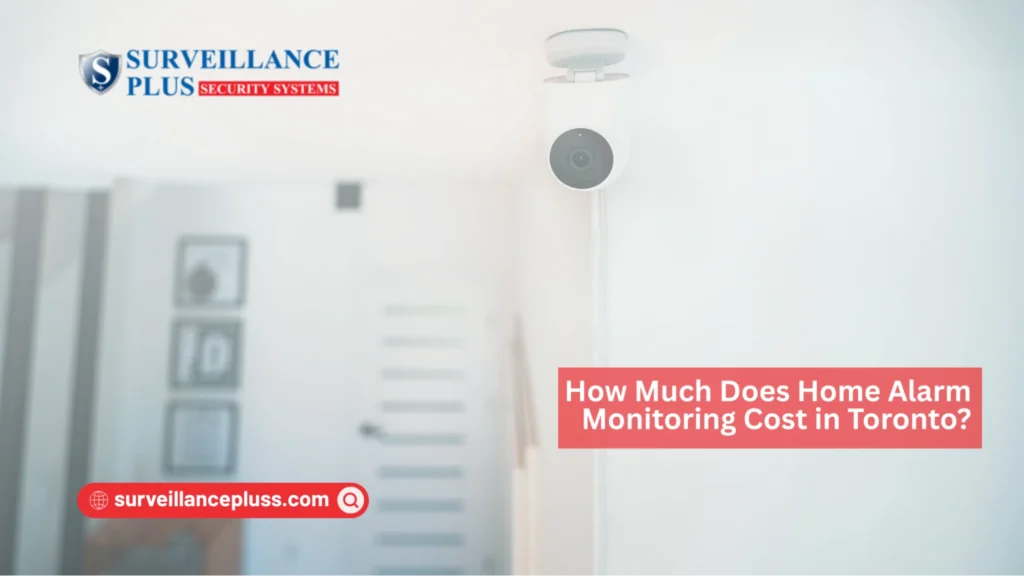 Home alarm monitoring system with monthly security service pricing information in Toronto