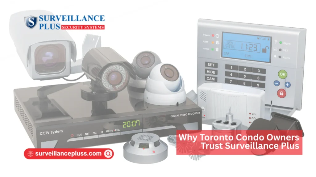 Smart alarm system installed inside a modern Toronto condo with connected security monitoring features