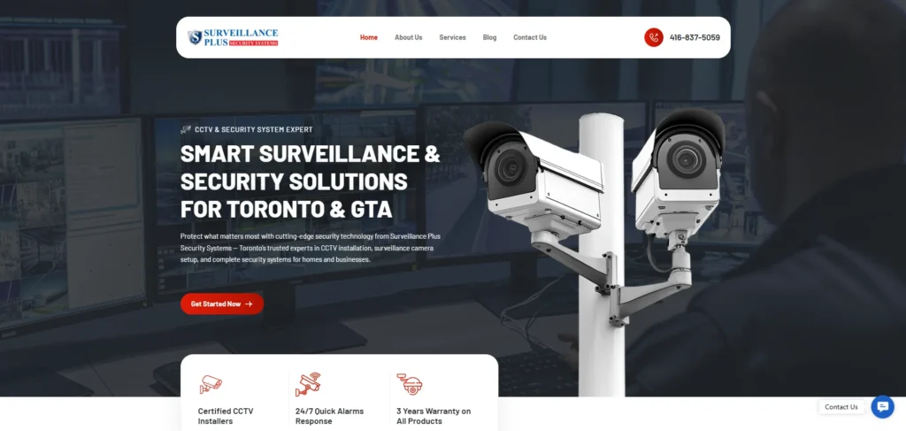 Choose Surveillance Plus Security Systems for trusted CCTV installation and reliable home security solutions in Pickering.