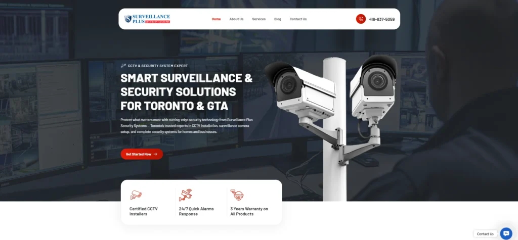 Surveillance Plus Security Systems provides professional security camera repair in Pickering for home and business CCTV systems with fast and reliable service.